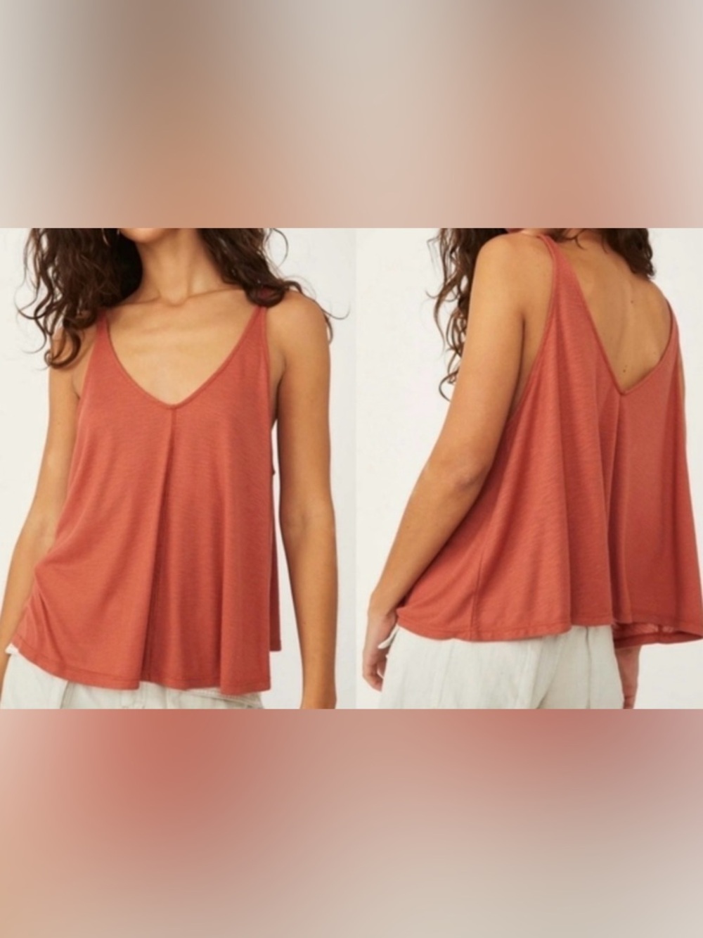 Intimately Free People WHITE Dani ribbed Tank Oversize